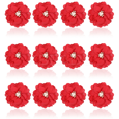 Polyester & Alloy & Acrylic & Abs Flower Ornament Accessories DIY-WH0588-78A-1