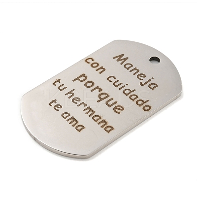 Non-Tarnish 201 Stainless Steel Pendants STAS-L079-13P-1