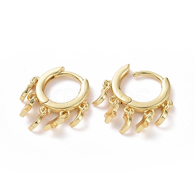 Brass Huggie Hoop Earrings EJEW-K083-44G-1