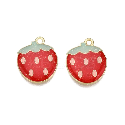 Light Gold Plated Alloy Enamel Pendants PALLOY-N176-26A-RS-1