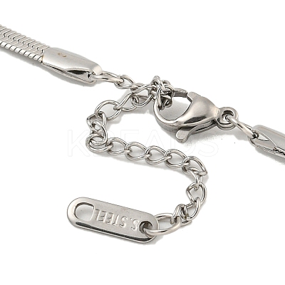 304 Stainless Steel Snake Chain Necklaces NJEW-P311-02B-P-1