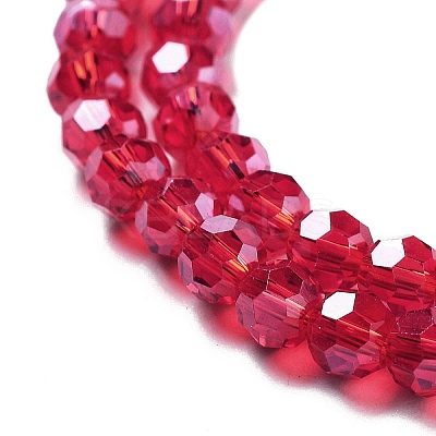 Electroplate Transparent Glass Beads Strands EGLA-A035-T4mm-A01-1