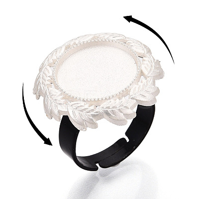 Adjustable Alloy & Iron Bezel Cup Ring Base with Rotatable Tray MAK-T012-01S-1