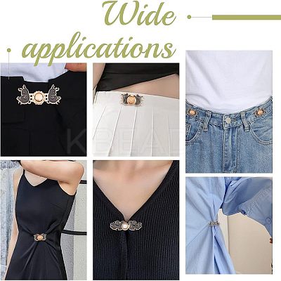 8 Sets 4 Style Alloy Enamel Adjustment Waist Tightener Buckle Buttons FIND-NB0002-69-1