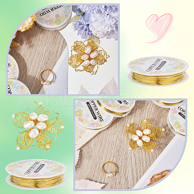 4 Rolls Copper Jewelry Craft Wire CWIR-SC0001-07-1