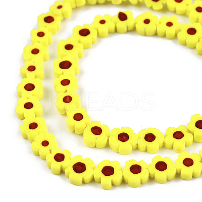 Handmade Millefiori Glass Bead Strands LAMP-N029-017A-07-1