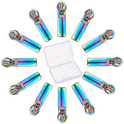 12Pcs Rectangle Zinc Alloy Replacement Zipper Sliders FIND-GF0001-51-1