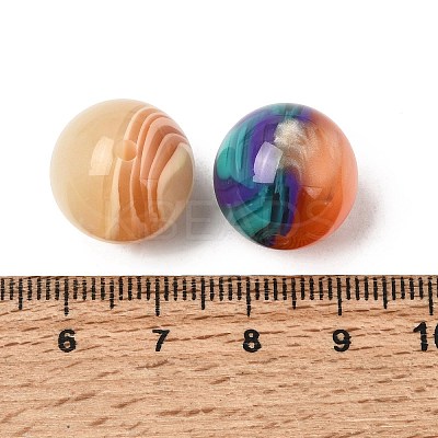 Painted Acrylic Beads AC-CBAD2D4-02-1
