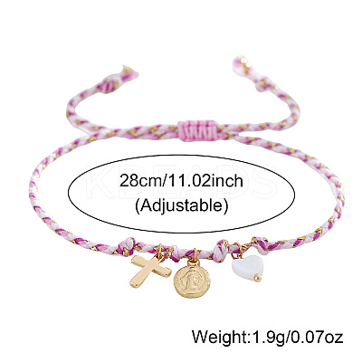 Religion Brass & Natural Shell Charm Bracelets LS-KR4902-4-1