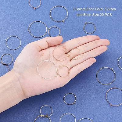 Brass Wine Glass Charm Rings KK-PH0035-15-1