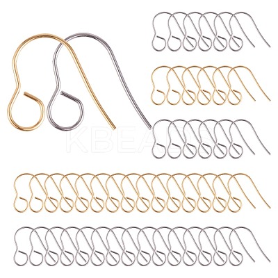 100Pcs 2 Colors 316 Surgical Stainless Steel Earring Hooks JX216A-1