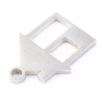 Non-Tarnish 304 Stainless Steel Charms STAS-O142-39P-1