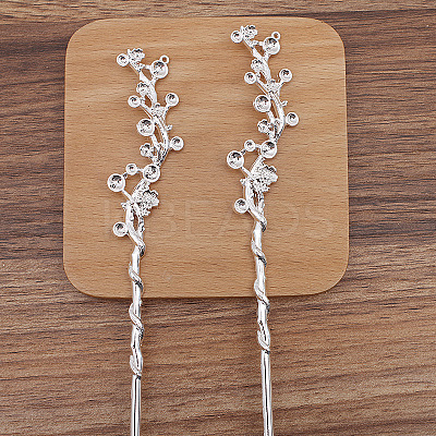 Flower Alloy Hair Sticks Findings LS-PW-WG35257-02-1