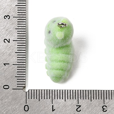 Flocking Opaque Resin Pendants RESI-G123-01J-1