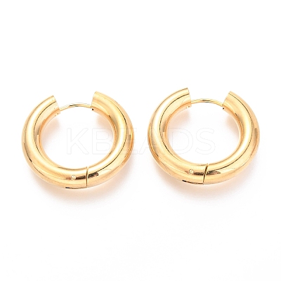 PVD Vacuum Plating 202 Stainless Steel Huggie Hoop Earrings LS-EJEW-O087-08A-G-1
