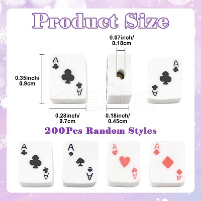 200Pcs Handmade Polymer Clay Beads CLAY-YW0002-62-1