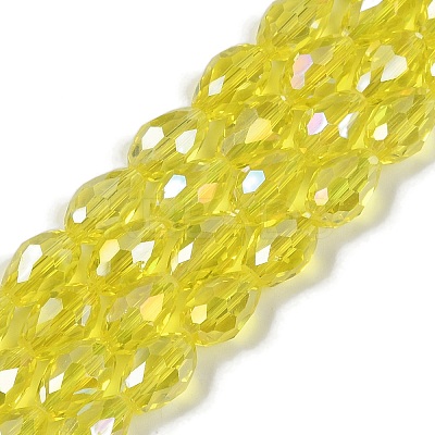 Transparent Electroplate Glass Beads Strands LS-EGLA-N013-T6mm-B26-1