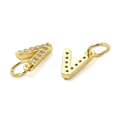 Brass Micro Pave Cubic Zirconia Pendants KK-M273-02G-V-1