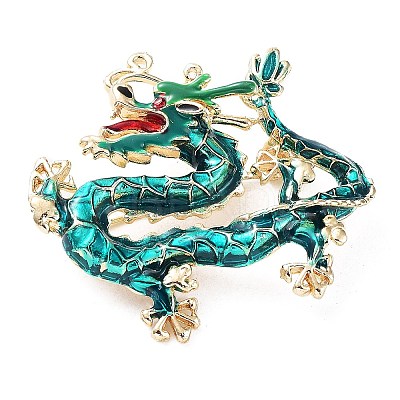 Dragon Alloy Rhinestone Brooches JEWB-K018-12G-1