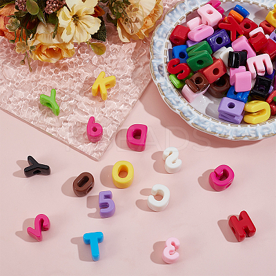 72Pcs Opaque Acrylic Beads Sets OACR-ME0001-25-1