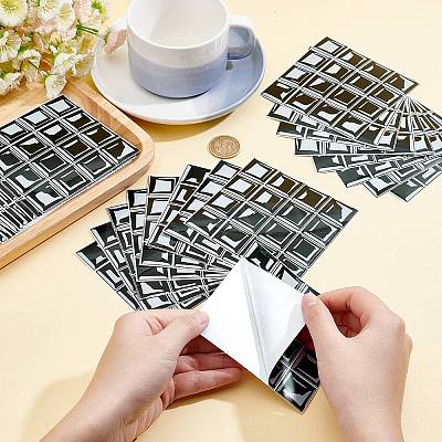Square PVC 3D Self Adhesive Mosaic Pattern Stickers DIY-WH0260-84C-1