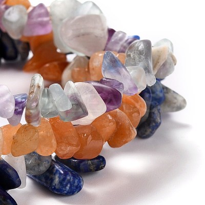Chip Natural Gemstone Beaded Stretch Bracelets Sets BJEW-JB05700-1