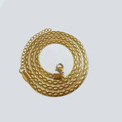 304 Stainless Steel Herringbone Chain Necklaces NJEW-P282-02G-1