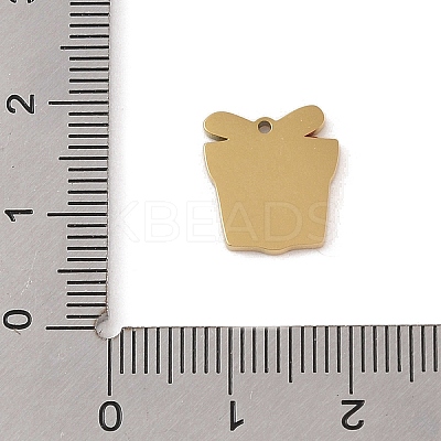 Christmas Theme Ion Plating(IP) 304 Stainless Steel Enamel Charms STAS-Z083-08G-05-1