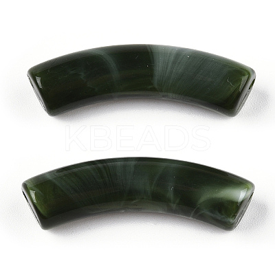 Opaque Two Tone Color Acrylic Beads MACR-ZX023-02B-1