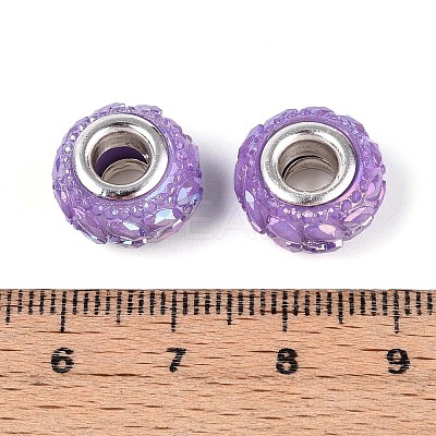 Opaque Resin European Beads RESI-T057-29F-1