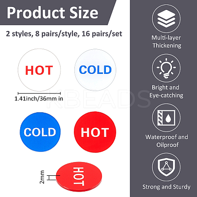 16 Pairs 2 Style Acrylic Public Signs DIY-FH0008-28C-1