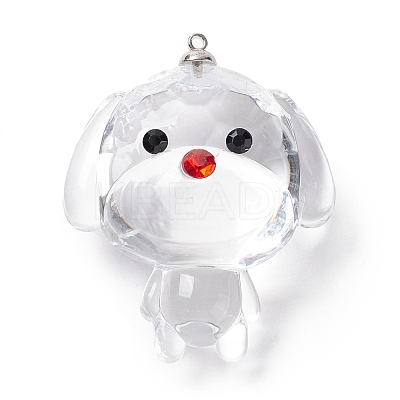 Transparent Acrylic Rhinestone Big Pendants TACR-P002-01A-1