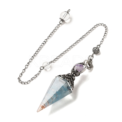 Resin Bullet Dowsing Pendulum Big Pendants G-H058-01AS-08-1