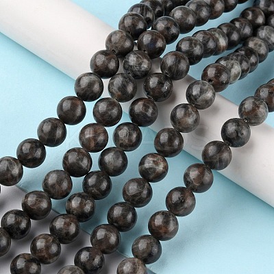Natural Labradorite Beads Strands G-G0003-C03-6mm-1