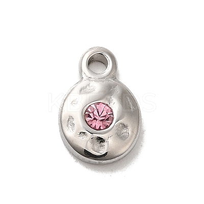 304 Stainless Steel Glass Pendants STAS-B074-02P-01-1
