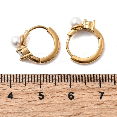 304 Stainless Steel Round Hoop Earrings EJEW-H172-01G-1