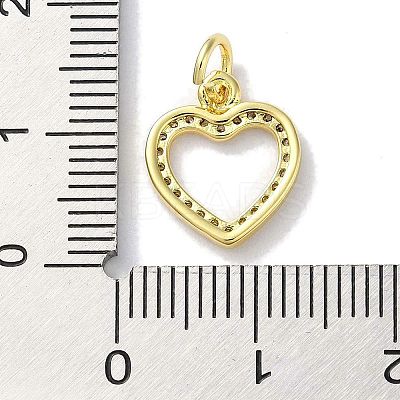 Rack Plating Brass Micro Pave Clear Cubic Zirconia Pendants KK-Z039-15G-1