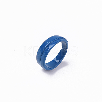 Spray Painted Alloy Cuff Rings RJEW-T011-28C-RS-1