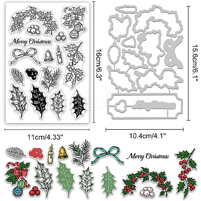 PVC Plastic Stamps & Carbon Steel Cutting Dies Stencils DIY-BC0005-65-1