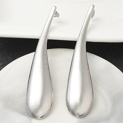 304 Stainless Steel Teardrop Stud Earrings for Women EJEW-M089-07P-1