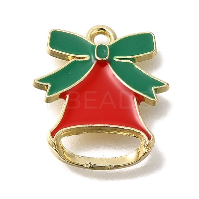 Christmas Theme Alloy Enamel Pendants ENAM-B025-02G-02-1
