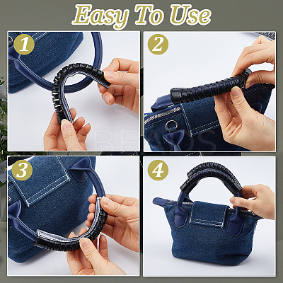 Cowhide Leather Bag Handle Wrap DIY-WH0308-876-1
