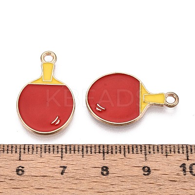 Alloy & Enamel Pendants ENAM-T021-44G-1