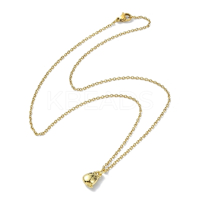 Cat Shaped Alloy Enamel Pendant Necklace NJEW-JN04613-02-1