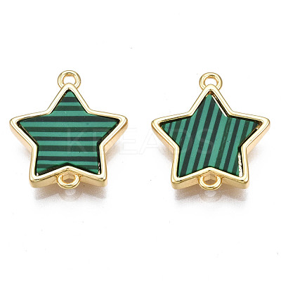 Brass Connector Charms KK-N233-173B-01D-1