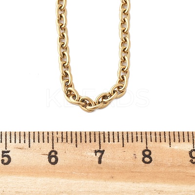 304 Stainless Steel Cable Chain Necklace Making STAS-P045-02G-1