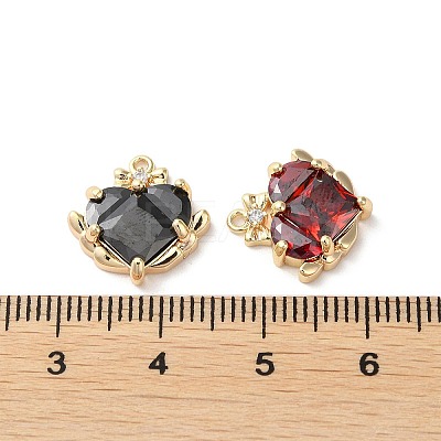 Glass Rhinestone Charms KK-F862-45G-1