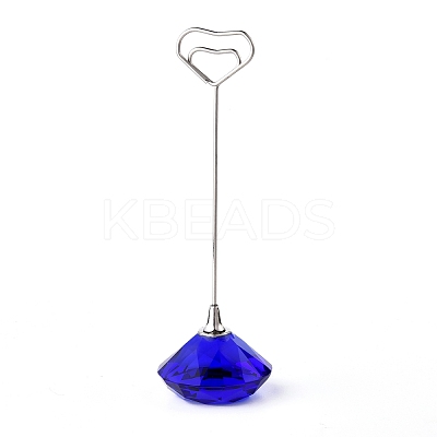 Diamond Shape Glass Name Card Holder DJEW-F009-A01-1