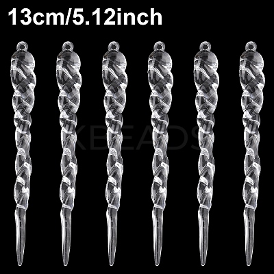50Pcs Acrylic Artificial Ice Bar Pendant Decorations HJEW-YW0001-06C-1