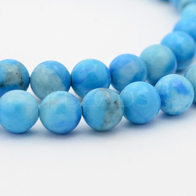 Natural Gemstone Dyed Round Bead Strands G-P070-42-8mm-1